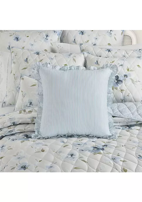 Piper & Wright Cecelia - Quilt 18" Square Embellished Decorative Throw Pillow 3 Piper & Wright Cecelia - Quilt 18" Square Embellished Decorative Throw Pillow - Image 3