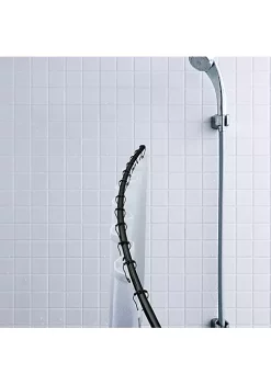 Bath Bliss Curved Shower Rod in Satin Nickel