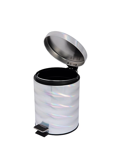 Bath Bliss Holographic Round Step Pedal Trash Can 2 Bath Bliss Holographic Round Step Pedal Trash Can - Image 2