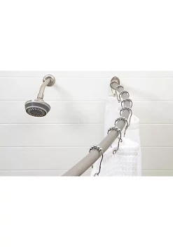 Bath Bliss Curved Shower Rod in Satin Nickel -Piper & Wright Sales Belk 150