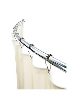 Bath Bliss Curved Shower Rod in Satin Nickel -Piper & Wright Sales Belk 151