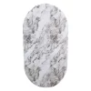 Bath Bliss Oval Bubble Bath Mat in Marble Print