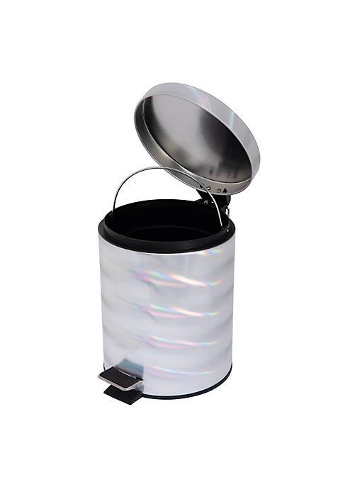 Bath Bliss Holographic Round Step Pedal Trash Can 3 Bath Bliss Holographic Round Step Pedal Trash Can - Image 3