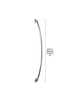 Bath Bliss Suction Cup Mount Curved Shower Rod in Chrome -Piper & Wright Sales Belk 165