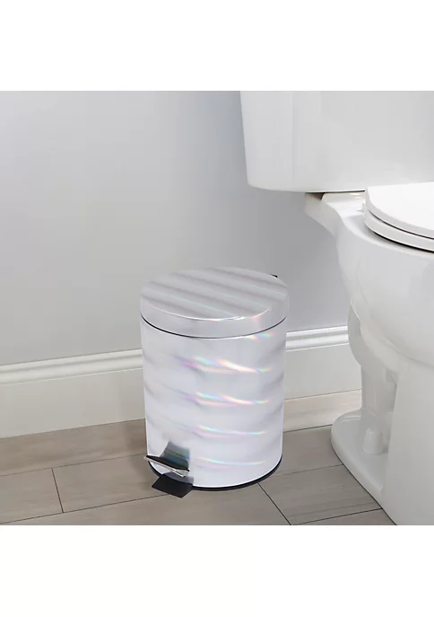 Bath Bliss Holographic Round Step Pedal Trash Can 4 Bath Bliss Holographic Round Step Pedal Trash Can - Image 4