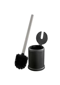 Bath Bliss Self Closing Lid Toilet Brush and Holder in Stainless Steel Swirl -Piper & Wright Sales Belk 172