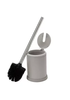 Bath Bliss Self Closing Lid Toilet Brush and Holder in Stainless Steel Swirl -Piper & Wright Sales Belk 173