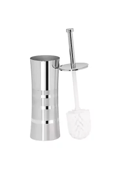 Bath Bliss Stainless Steel Toilet Brush and Holder in Two Tone -Piper & Wright Sales Belk 199