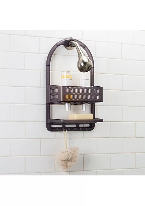 Bath Bliss Molded Shower Caddy in Frosted White 2 Bath Bliss Molded Shower Caddy in Frosted White - Image 2