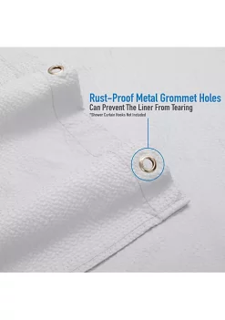 Bath Bliss Microfiber Soft Touch Seersucker Design Shower Curtain Liner in Silver -Piper & Wright Sales Belk 278