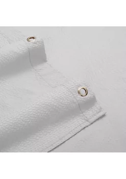 Bath Bliss Microfiber Soft Touch Seersucker Design Shower Curtain Liner in Silver -Piper & Wright Sales Belk 279