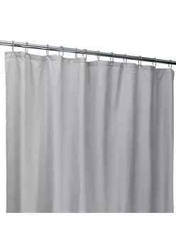 Bath Bliss Microfiber Soft Touch Seersucker Design Shower Curtain Liner in Silver -Piper & Wright Sales Belk 282