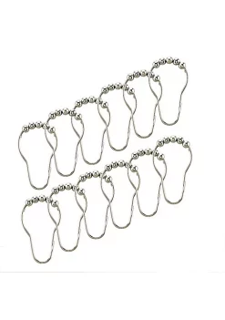 Bath Bliss 12 Pack Shower Curtain Rings in Clear -Piper & Wright Sales Belk 346