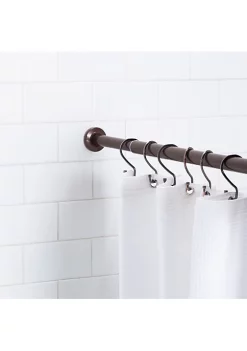 Bath Bliss 12 Pack S-Hook Shower Curtain Rings in Matte Black -Piper & Wright Sales Belk 355