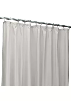 Bath Bliss Microfiber Soft Touch Dash Design Shower Curtain Liner in Silver