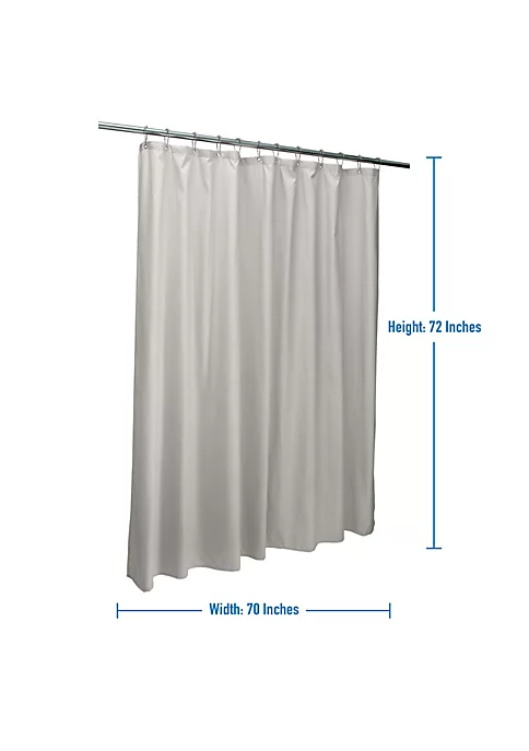 Bath Bliss Microfiber Soft Touch Dash Design Shower Curtain Liner in Silver 2 Bath Bliss Microfiber Soft Touch Dash Design Shower Curtain Liner in Silver - Image 2