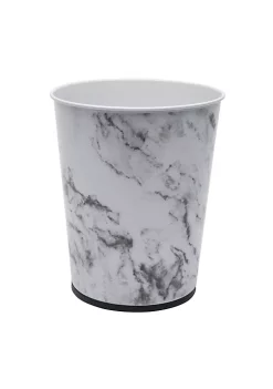 Bath Bliss Stainless Steel Trash Can in Marble -Piper & Wright Sales Belk 383