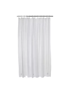 Bath Bliss PEVA Shower Curtain Liner in Frost -Piper & Wright Sales Belk 441