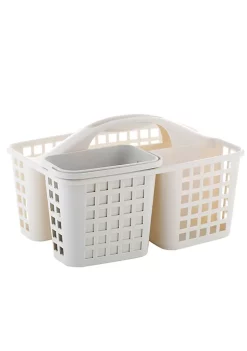 Bath Bliss 2 in 1 Portable Bath Tote in White