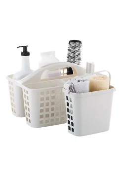 Bath Bliss 2 in 1 Portable Bath Tote in White -Piper & Wright Sales Belk 459