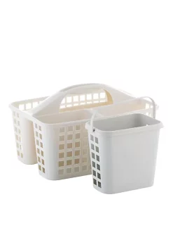 Bath Bliss 2 in 1 Portable Bath Tote in White -Piper & Wright Sales Belk 460