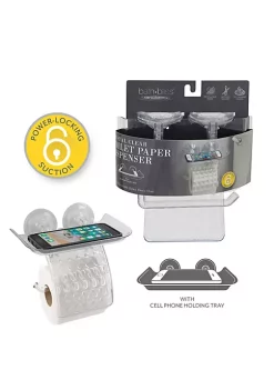 Bath Bliss Power Lock Toilet Paper Dispenser with Cell Phone Holder Shelf -Piper & Wright Sales Belk 49
