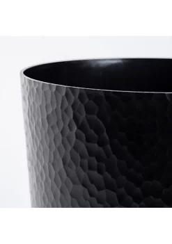 Bath Bliss Hammered Textured Trash Can in Black 9 Bath Bliss Hammered Textured Trash Can in Black -Piper & Wright Sales Belk 503