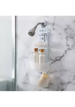 Bath Bliss 3 Tier Adjustable Shelves Shower Caddy in White -Piper & Wright Sales Belk 510