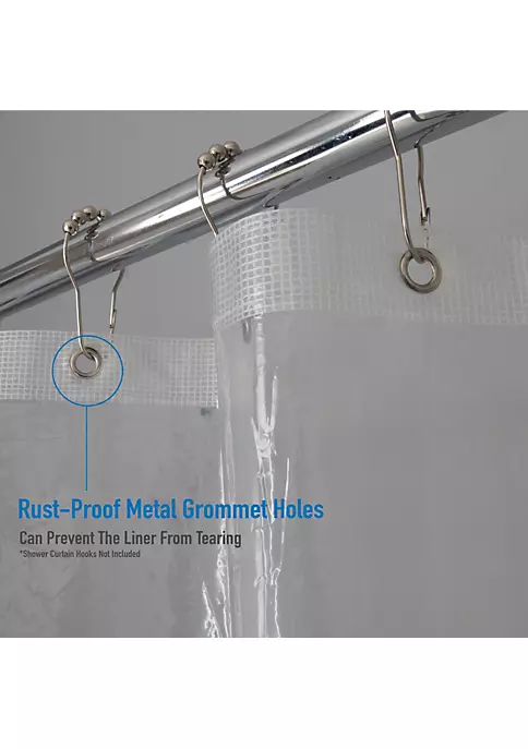 Bath Bliss Heavyweight PEVA Shower Liner with 5 Mesh Pockets 5 Bath Bliss Heavyweight PEVA Shower Liner with 5 Mesh Pockets - Image 5