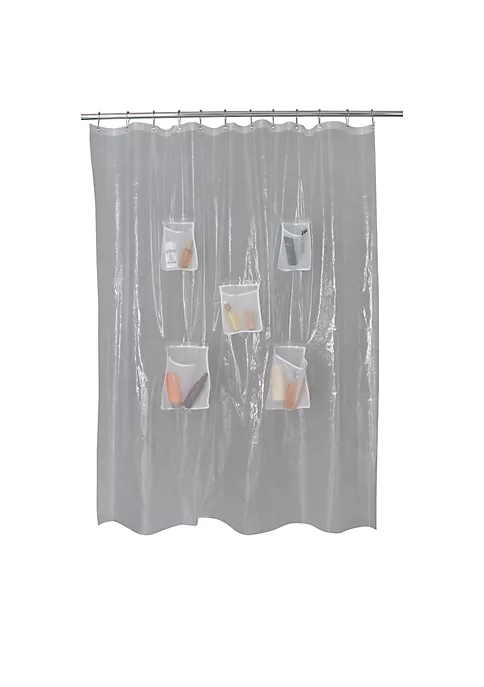 Bath Bliss Heavyweight PEVA Shower Liner with 5 Mesh Pockets 6 Bath Bliss Heavyweight PEVA Shower Liner with 5 Mesh Pockets - Image 6