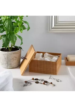 Bath Bliss Large Square Bamboo Storage Jar -Piper & Wright Sales Belk 529