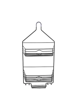 Bath Bliss 2 Tier Aztec Shower Caddy in Matte Black