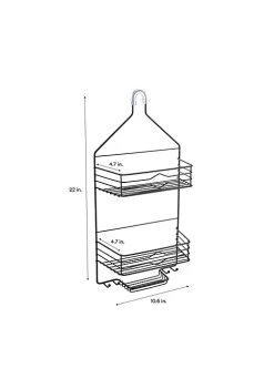 Bath Bliss 2 Tier Aztec Shower Caddy in Matte Black -Piper & Wright Sales Belk 551