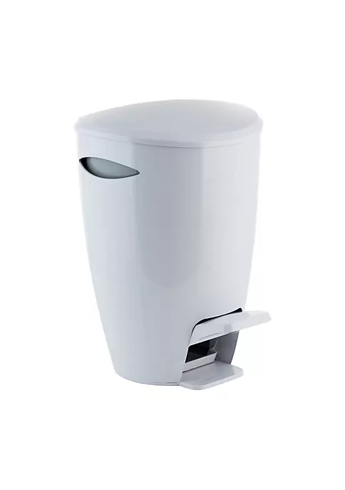 Bath Bliss 5L Contour Step Pedal Waste Bin in White 1 Bath Bliss 5L Contour Step Pedal Waste Bin in White