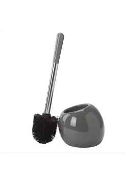 Bath Bliss Ceramic Dome Toilet Brush & Holder in Black