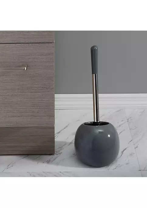 Bath Bliss Ceramic Dome Toilet Brush & Holder in Black 3 Bath Bliss Ceramic Dome Toilet Brush & Holder in Black - Image 3