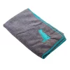 American Pet Supplies Quick Drying Microfiber Dog Bath Towel With Dog Silhouette