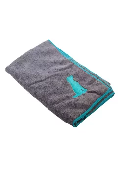 American Pet Supplies Quick Drying Microfiber Dog Bath Towel With Dog Silhouette -Piper & Wright Sales Belk 658