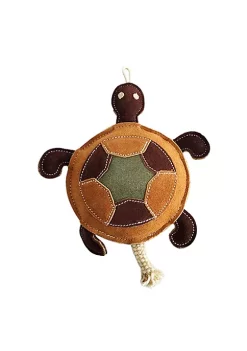 American Pet Supplies Vegan Leather Patchwork Turtle - Crinkle Dog Chew Toy