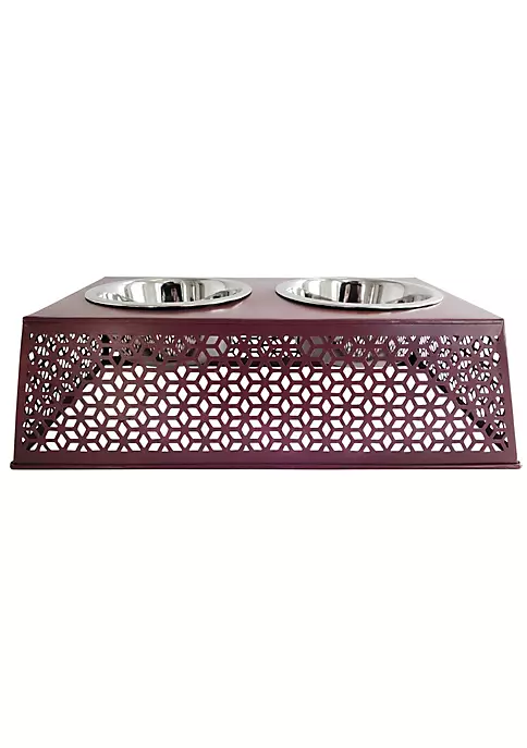 American Pet Supplies Eco-friendly Elevated Country Dog Feeder - Plum Wine 1 American Pet Supplies Eco-friendly Elevated Country Dog Feeder - Plum Wine