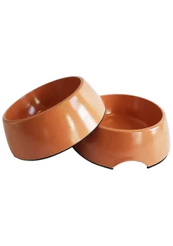 American Pet Supplies Eco-friendly Bamboo Dog Bowl - Tawny Orange