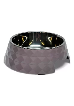 American Pet Supplies Diamond Melamine Stainless Steel Dog Bowl