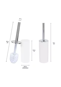 Bath Bliss Soft Touch Toilet Brush Set in Matte White -Piper & Wright Sales Belk 77