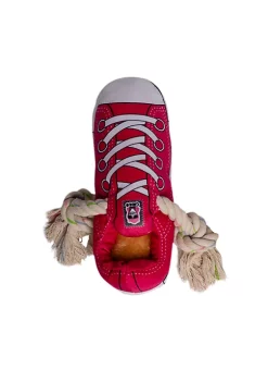 American Pet Supplies Squeaking Comfort Plush Sneaker Dog Chew Toy - Pink -Piper & Wright Sales Belk 799