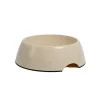 American Pet Supplies Eco-friendly Bamboo Dog Bowl - White Swan