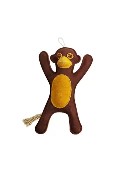 American Pet Supplies Eco-friendly Monkey Natural Leather Dog Chew Toy