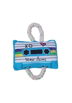American Pet Supplies Cassette Tape Crinkle And Squeaky Plush Dog Chew Toy