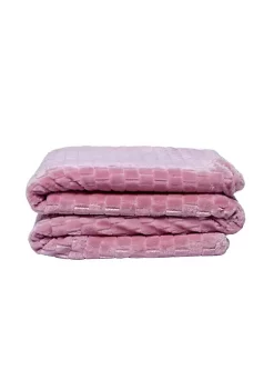 American Pet Supplies Family Textured Luxury Sherpa Pet Blankets (50" x 60") - Baby Pink