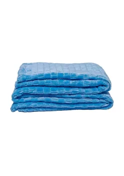 American Pet Supplies Family Textured Luxury Sherpa Pet Blankets (50" x 60") - Baby Blue