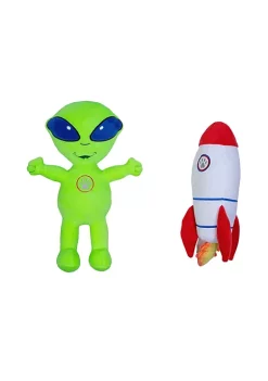 American Pet Supplies Out Of This World Crinkle And Squeaky Plush Dog Toy Combo